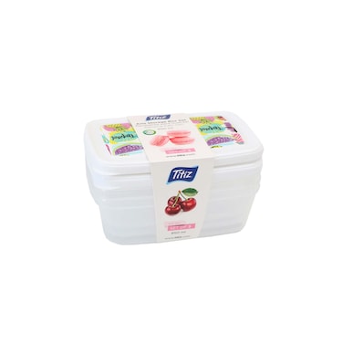 Titiz Plastic Food Container - 3Pcs - 850ml