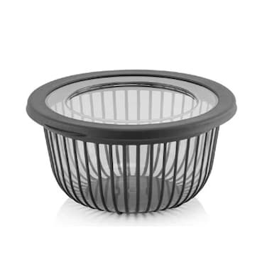 Titiz Round Plastic Bowl with Cover - 1 Liter