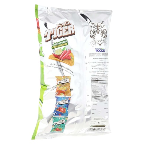 Tiger Potato Chips with Chili and Lemon Flavour - 63 gram