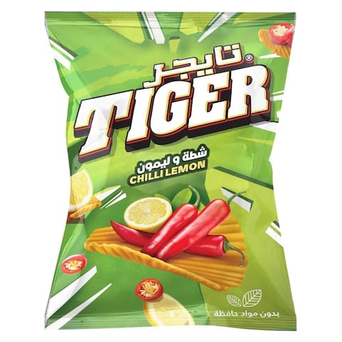 Tiger Potato Chips with Chili and Lemon Flavour - 63 gram