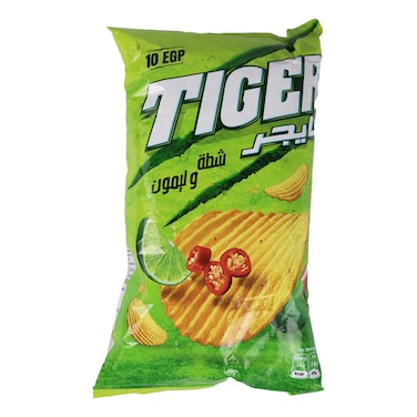 رقائق بطاطس تايجر بطعم الشطة والليمون - 63 جرام