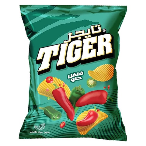 رقائق بطاطس تايجر بطعم الفلفل الحلو - 63 جرام