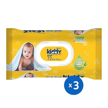 مناديل مبللة للأطفال - 3 قطع