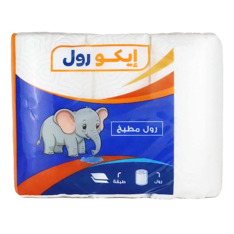 Eco Roll Kitchen Tissue Roll - 6 Rolls