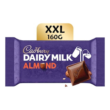 شوكولاتة كادبوري ديري ميلك باللوز - 160 جرام
