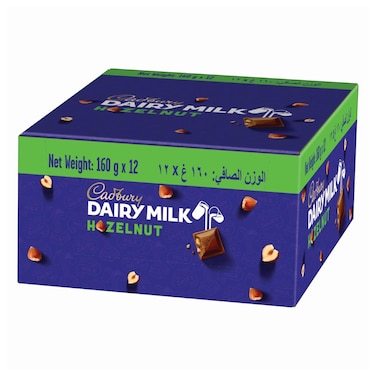 Cadbury Dairy Milk Hazelnut Chocolate - 160 gram - 12 Pieces