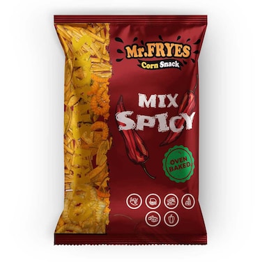 Mr. Fries Corn Snack with Mix Spicy Flavor - 400g