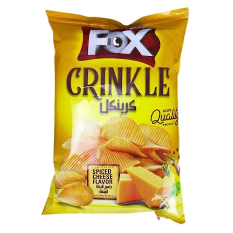 Fox Crinkle Cheese and Onion Chips - 56 gram