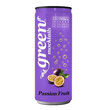 كاربونتد باشون فروت جرين مع ستيفيا - 330 مل