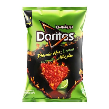 Doritos Flamin Hot Lemon Tortilla Chips - 70 gm
