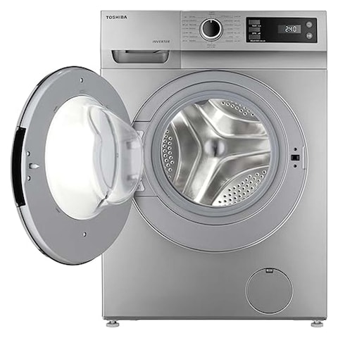 غسالة توشيبا انفرتر مع تقنية جريت ويفز 7 كجم - فضى - TW-BJ90S2EG(SK)