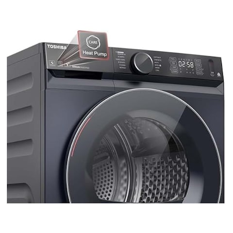 مجفف ملابس توشيبا بمضخة حرارية سعة 12.50 كجم - رمادي موراندي TD-BK112GHEG(MK)
