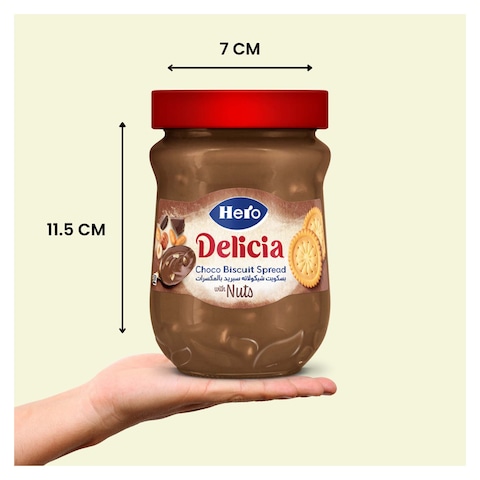 Hero Delicia Choco Biscuit Spread With Nuts - 300 gm