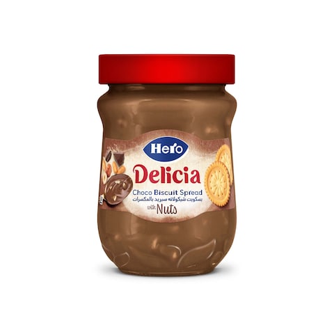 Hero Delicia Choco Biscuit Spread With Nuts - 300 gm