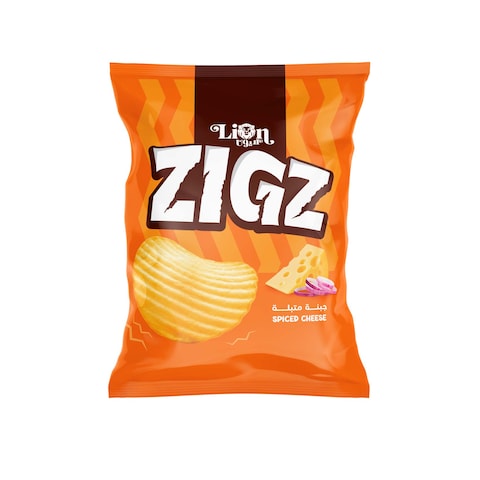 Lion Zigs Potato Chips with Spiced Cheese Flavor - 55 gram