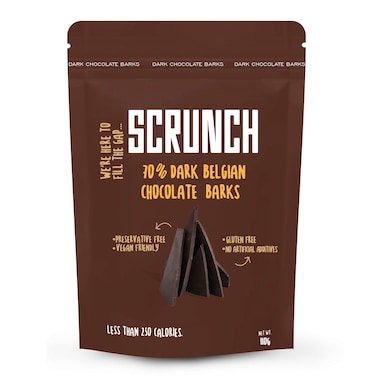 شوكولاتة سكرانش بلجيكية داكنة 70% - 110 جم