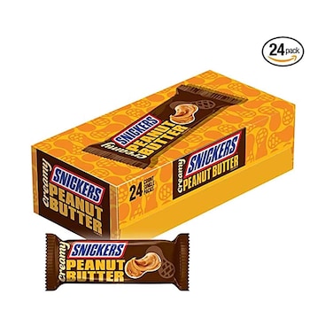 شوكولاتة سنيكرز محشوة بالفول السوداني 24 قطعه - 40 جرام