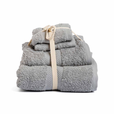 Mehalla Plain Towel Set - 4 Pieces - Grey