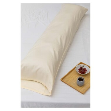 طقم غطاء وسادة محلة طويل مزدوج - اوف وايت