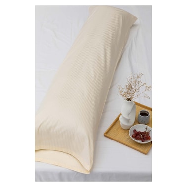 Mehalla Long Pillow Case Satin Set King -4cm- Off White