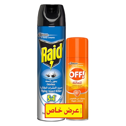 Raid Odorless Flying Insects Killer + Off Mosquito Repellent 200ml