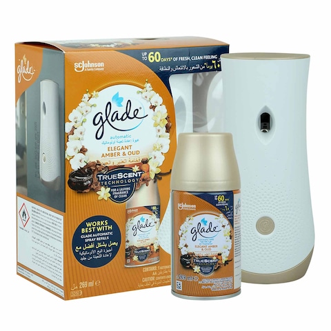 Glade Autoholder Elegant Amber and Oud - 269ml + Refill