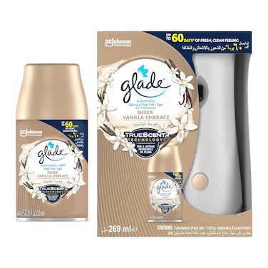 حامل معطر جو جليد برائحة نعومه الفانليا مع عبوه إعادة التعبئة - 269 مل