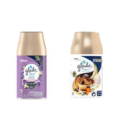 Glade Oud Desire Auto Refill - 2 Pieces + Lavender Auto Refill - 269ml