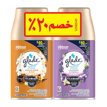 عبوة إعادة تعبئة معطر جو جليد عود ديزاير - قطعتان + عبوة إعادة تعبئة معطر جو لافندر - 269 مل