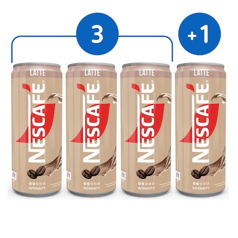 Nescafe Latte Iced Coffee - 220 ml - 3+1 Pieces