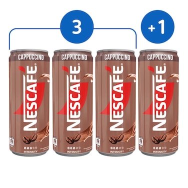 قهوة مثلجة نسكافيه كابتشينو - 220 مل - 3+1 قطع