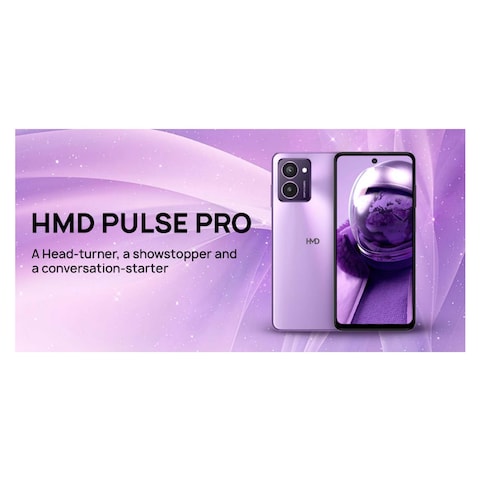 HMD Pulse Pro - 6.65-inch 256GB/8GB Single SIM 4G Smartphone - Twilight Purple