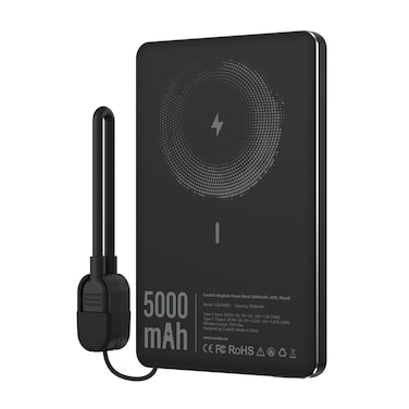 Cardoo Fast Wireless Power Bank - 5000 mAh 20 Watt - Black