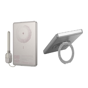 باور بانك كاردو لاسلكي سريع 5000 مللي أمبير 20 واط  - ذهبى