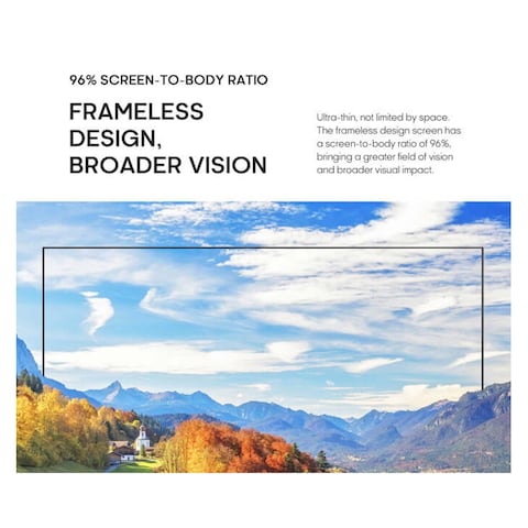Syinix 43 Inch FHD Smart TV Frameless - Black - 43S65