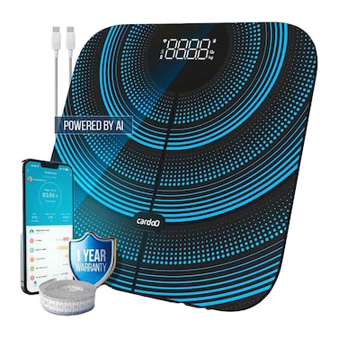 ميزان كاردو الذكي الرقمي بتقنية الذكاء الاصطناعي 180 كجم - أسود