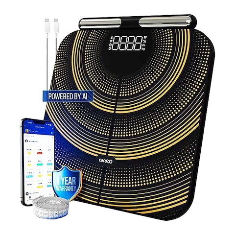Cardoo Smart Scale Pro Digital Powered by AI 182.5 Kg - Gold