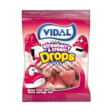 Vidal Strawberry and Cream Drops - 90gm