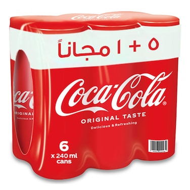 مشروب غازي كوكاكولا - 240 مل - 6 علب