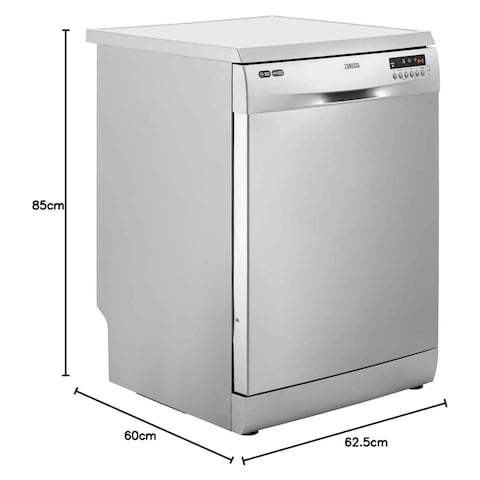 Zanussi Dishwasher Stainless Steel 5 Programs - 60cm - Silver - ZDF26004XA