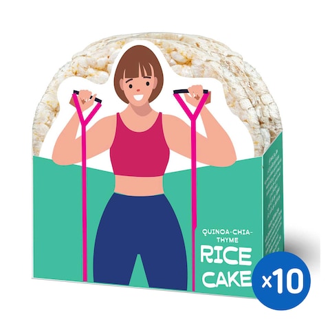 Healthy Meal Quinoa Chia and Thyme Rice Cake - 24gm - 10 Pieces