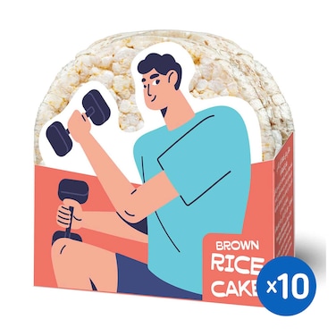 كعك الأرز البني هيلثي ميل - 24 جرام - 10 قطع