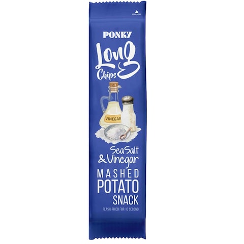 Ponky Long Potato Chips Sea Salt and Vinegar - 75gm