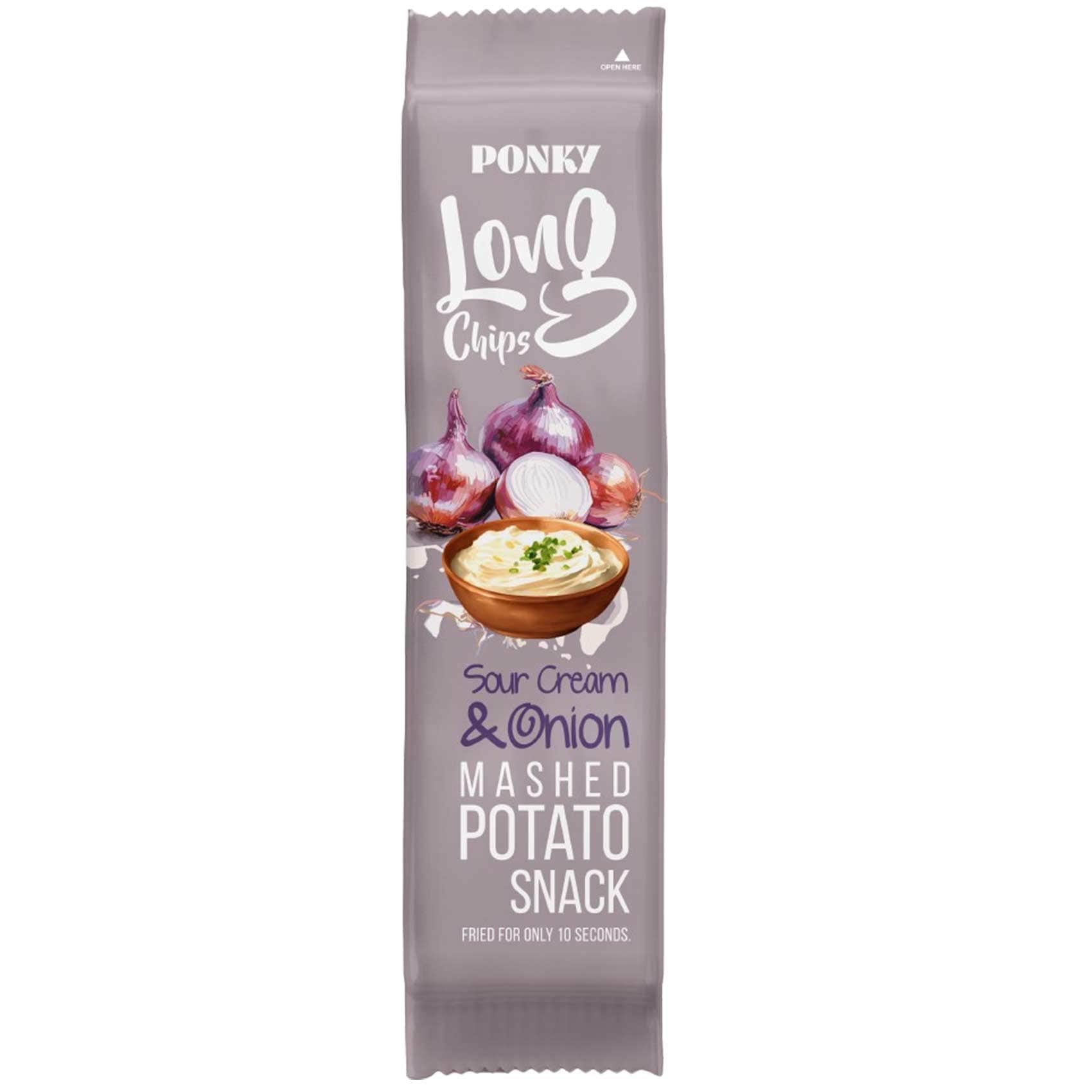 Ponky Long Potato Chips Sour Cream and Onion – 75gm Ponky Long Potato Chips Sour Cream and Onion – 75gm