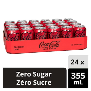 Coca Cola Soft Drink Zero Sugar - 355 ml - 24 Can