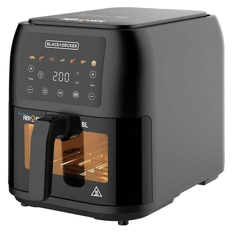 قلاية هوائية بلاك + ديكر 8 لتر 1700 وات ديجيتال - اسود - SAF80W-B5