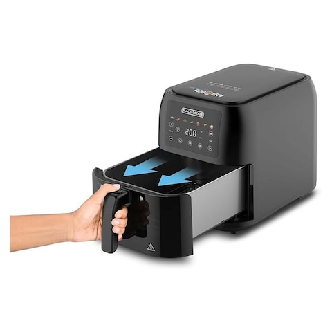 قلاية هوائية بلاك + ديكر 8 لتر 1700 وات ديجيتال - اسود - SAF80W-B5