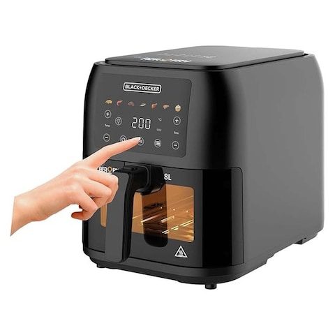 قلاية هوائية بلاك + ديكر 8 لتر 1700 وات ديجيتال - اسود - SAF80W-B5