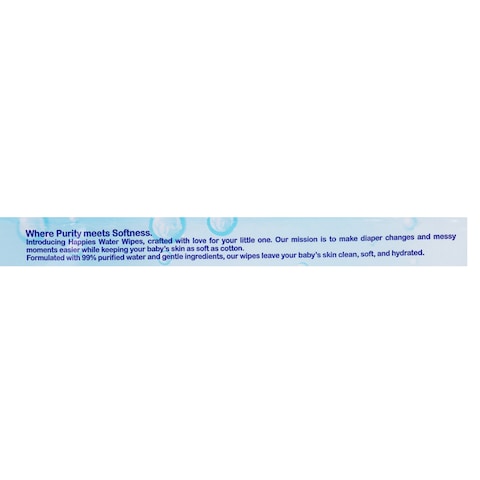 Happies Water Wipes - 56 Pieces