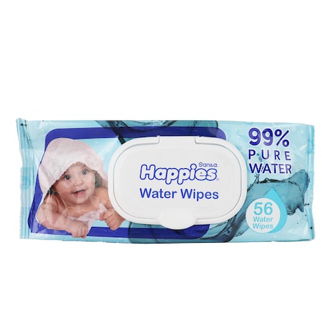 Happies Water Wipes - 56 Pieces